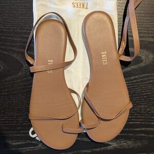 TKees Brown Flat Sandals